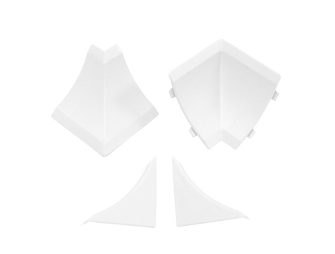 Комплект ПВХ аксессуаров к плинтусу M белый AKS_1