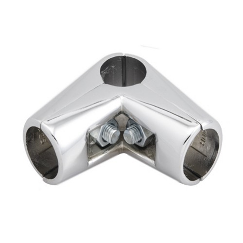 Соединитель 3-х труб d25 (579) угловой, хром AKS_1