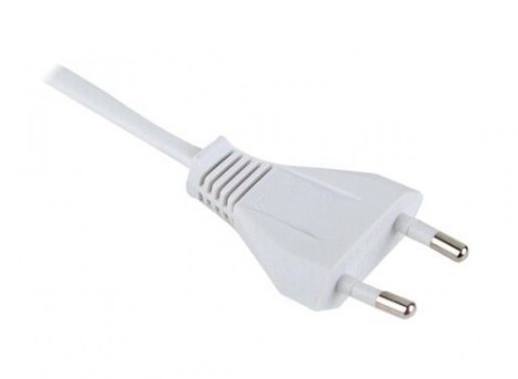 Шнур соединительный, с вилкой для трансформаторов мощностью до 150Вт/250Вт, 1,8м 2х0,75 белый, ЭРА_1