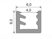 Уплотнитель силиконовый для рамочных фасадов Z-1 фотография