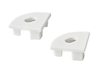 Заглушка к алюминиевому профилю ORION-1616C, форма четверть круга, цвет серый, AKS_1