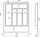 Лоток для столовых приборов 450 TR-01 (390*495*45), белый GRIDLI_preview_1