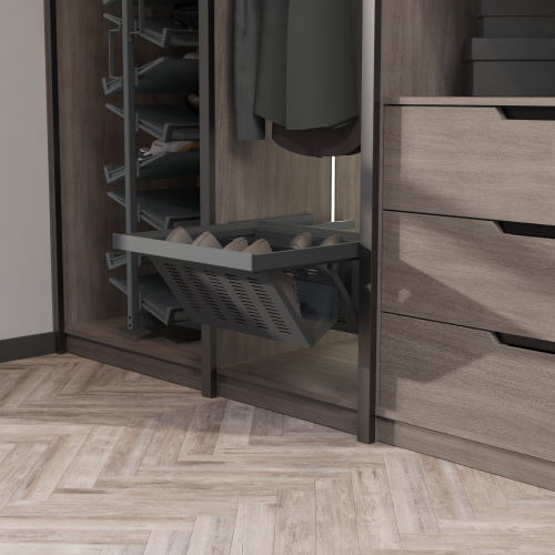 Выдвижная полка для обуви 900 BRUNO, графит PRIME by AKS_4