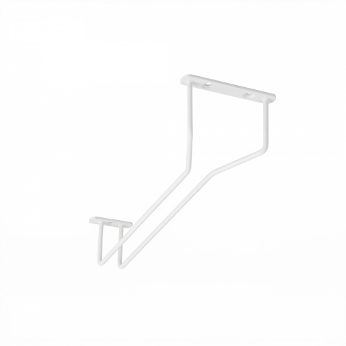 Держатель подвесной для бокалов однорядный, белый AKS_1