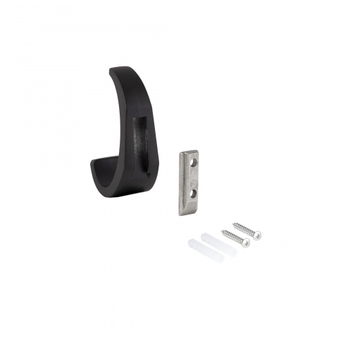 Крючок меб. однорожковый мет. MYHITO черный матовый AKS_5