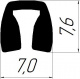 Уплотнитель ПВХ вставной черный SENATOR тип U BY (1рул.=100пог.м. ), 7,0х7,6 мм AKS_preview_1