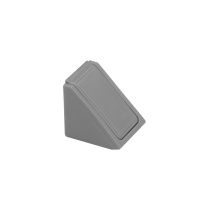 Уголок пластиковый одинарный с крышкой совместно серый -04- (уп/20шт) РП