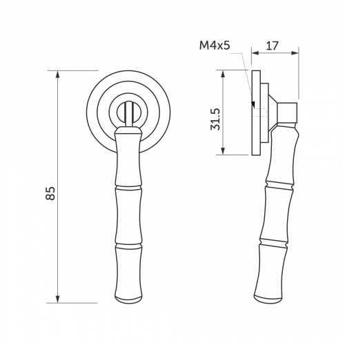 Ручка меб. КАПЛЯ модерн, матовый черный AKS_5