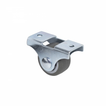 Ролик меб. с рез.ободом d25 h28 прямоходящий, серый AKS тип 2 фотография