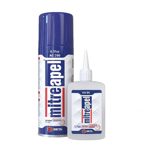 Суперклей двухкомпонентный ЦА MitreApel CA 50 г. + AC 200 мл._1