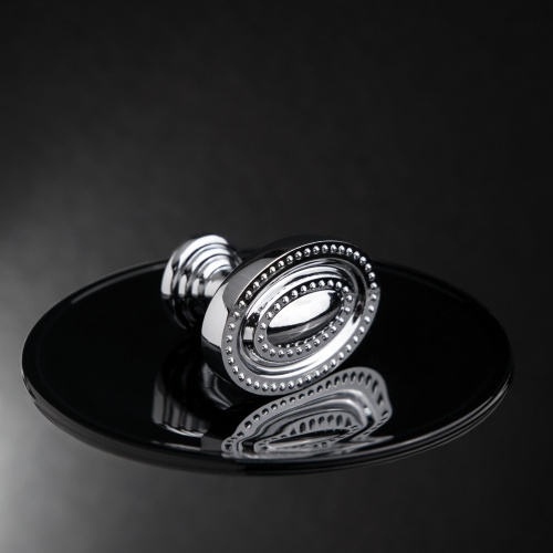 Ручка меб. кнопка мет. Point хром, AKS_3