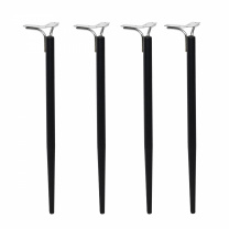 Опора меб. DIANA h725, черный матовый/хром (1 упак. = 4 шт.) AKS фотография