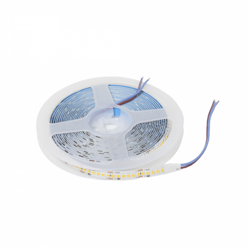 Лента светодиодная - 19,2W/m, 24V, 10мм, 2835, 240 д/м, IP20, теплый белый (3000K), CRI>80, 2000 Lm, 5м, AKS_1