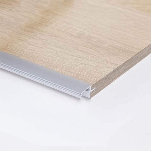 Профиль алюминиевый врезной/торцевой CAPELLA-3218A, с экраном, цвет алюминий, 2м (для 18 ДСП), AKS_5