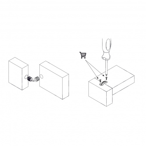 Петля цилиндрическая d12мм золото AKS_3