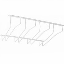 Держатель подвесной для бокалов четырехрядный, белый AKS фотография