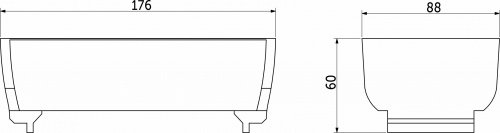 Лоток L-88 для металлический Organizer нержавеющая сталь (88*88*60) AKS_2