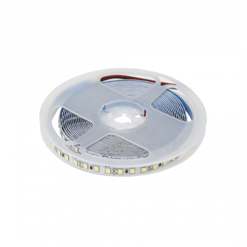Лента светодиодная - 9,6W/m, 24V, 8мм, 2835, 120 д/м, IP20, холодный белый (6000K), CRI>70, 950 Lm, 5м, TE _1