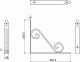 Полкодержатель мет. MELODY 190*240, белый AKS_preview_1