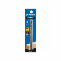 Сверло спиральное по дереву, цилиндрический хвостовик 8,0*110 мм, сталь 65Г ПС ЗУБР фотография