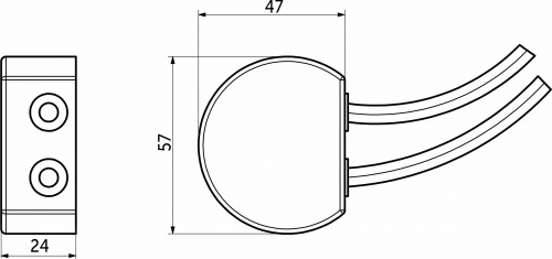 Блок питания Wall 60W/24V в подрозетник, IP67, водонепроницаемый, AKS_2