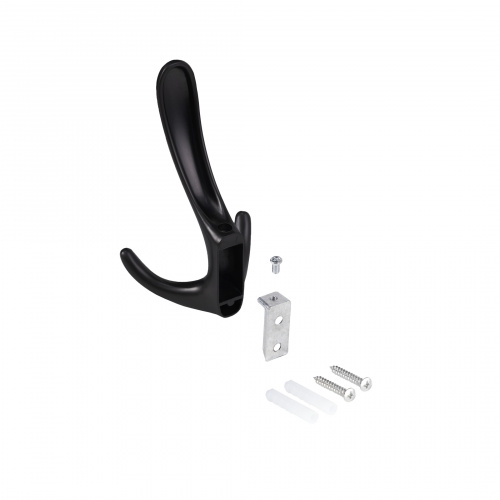 Крючок меб. трехрожковый мет. ROMA черный матовый AKS_5