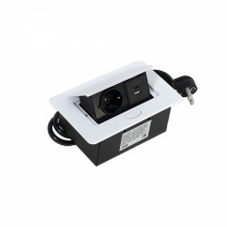 Выдвижной удлинитель Nova 4, 1 розетка, USB A + USB C, белый AKS фотография