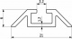 Профиль алюминиевый SENATOR коньяк направляющая одинарная нижн. АЛЮТЕХ (L-6000) (018,А07-Е6)_preview_1