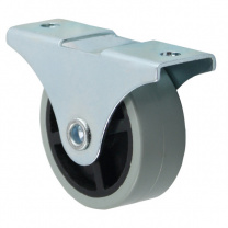 Ролик меб. c рез.ободом d40 h43 прямоходящий, серый AKS фотография