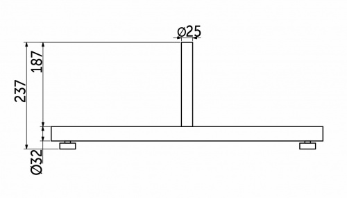 Подставка к трубе d25 (592), хром AKS_2