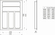 Лоток для столовых приборов 400 TR-03 (320～260*430～390*55), серый AKS_preview_1