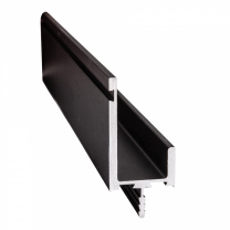 Ручка-профиль алюм. врезная L-образная, 4м, анодированный черный AKS