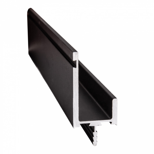 Ручка-профиль алюм. врезная L-образная, 4м, анодированный черный AKS_1