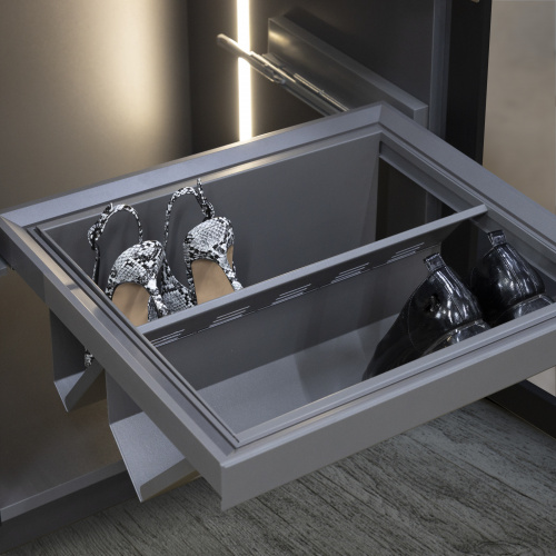 Выдвижная полка для обуви 600 BRUNO, графит PRIME by AKS_3