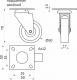 Колесо меб. TECH d50 h70 с площадкой, серый AKS_preview_1