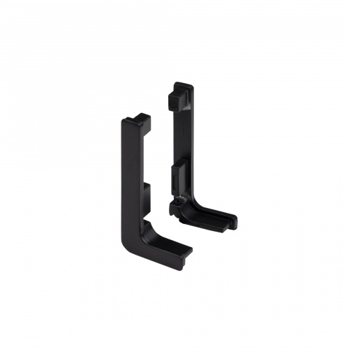 Комплект заглушек металлич. к профилю Gola, L-образных (левая+правая) черный 3 AKS_3