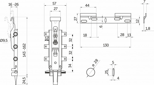 Навес кухонный универсальный регулируемый TITAN AKS_2