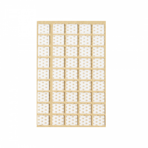 Подкладка самоприлипающая фетровая прорезиненная 15 х 15мм (1упак.=45шт), белая, Folmag_1