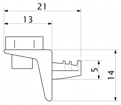 Полкодержатель для стекла мет. SEKURA 0.8 никель (1 уп. = 100 шт.) AKS_2