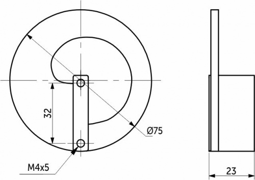 Ручка меб. кнопка мет. SANDY 32, золотой песок, AKS_2