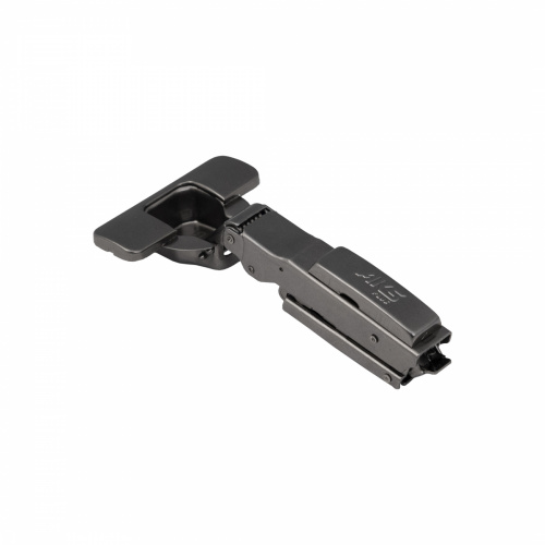 Петля накладная с доводчиком 45мм h0 clip-on AKS PLUS 3D узкая черная (саморезы, заглушки)_1