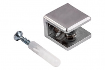 Полкодержатель для стекла мет. АК104 (8-10мм) хром (1 упак. = 2 шт.) AKS фотография