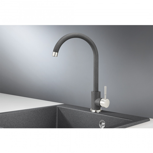 Смеситель для кухни высокий, ST-4031, графит, Granula _3