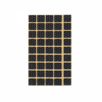 Подкладка самоприлипающая фетровая прорезиненная 15 х 15мм (1упак.=45шт), черная, Folmag