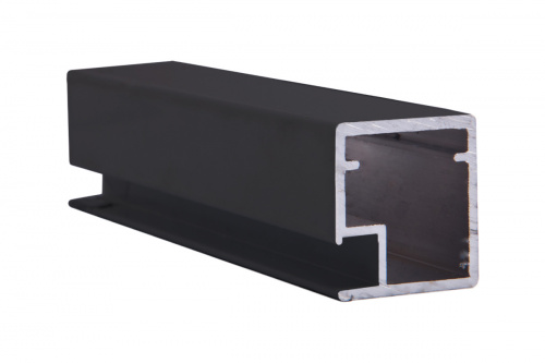 Профиль алюминиевый для рамочных фасадов Z-1 черный глянец (L-6000) АЛЮТЕХ (101.RAL9005)_1