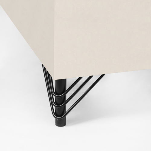 Опора меб. мет. RAY h120 угловая черный AKS_6