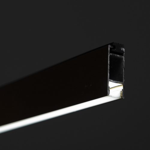 Штанга гардеробная прямоуг. FAME LUMI L-1000 с демпфером, черный браш AKS_5