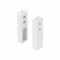 Держатель штанги гардеробной прямоуг. FAME/1 концевой, белый AKS