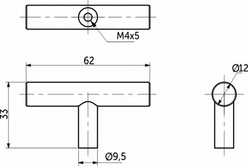 Ручка меб. кнопка мет. SNAKE золото анодированное, AKS_2
