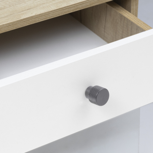 Ручка меб. кнопка мет. FLUID графит, AKS_7